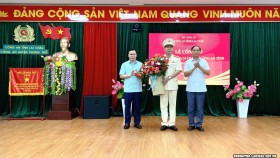 Lễ công bố Quyết định của giám đốc công an tỉnh về công tác cán bộ
